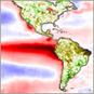 Sea surface temperature conditions during El Niño and La Niña events