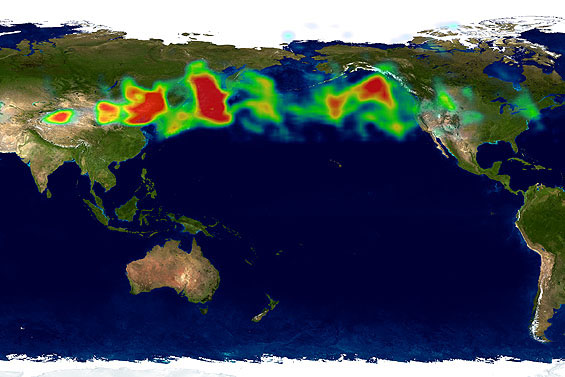 TOMS image of dust
