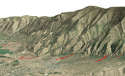 Debris flows on Dry Mountain
