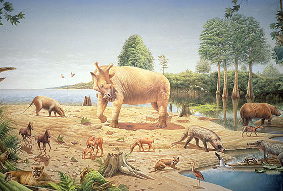 artistic rendering of an Eocene Epoch landscape