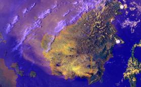 satellite image of Indonesia
