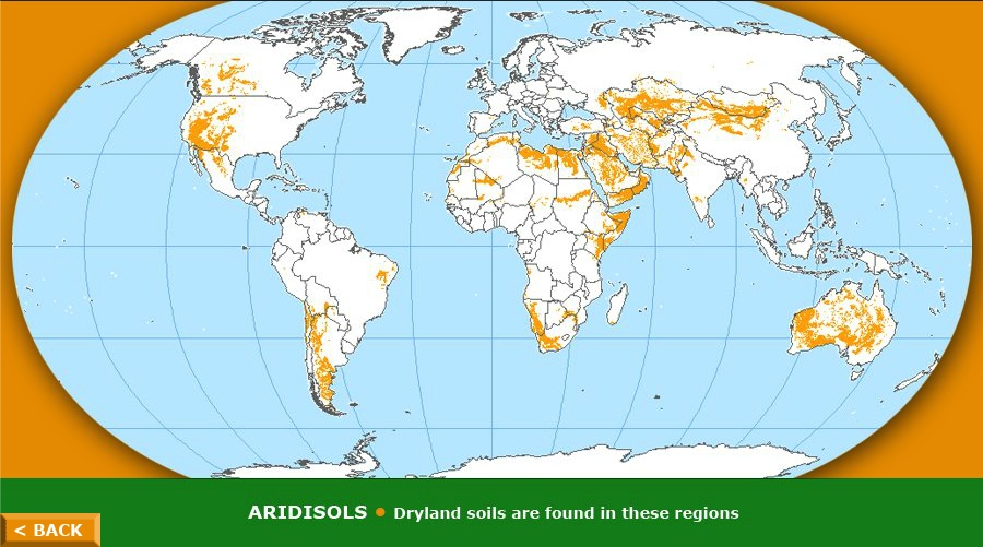 aridisols map